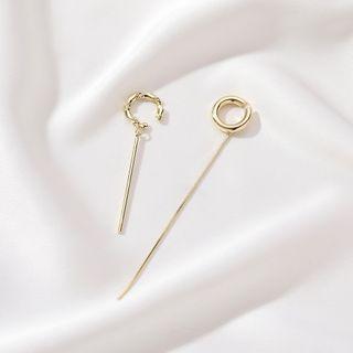 Drop Ear Cuff 01 - 6858 - Kc Gold - Gold - One Size