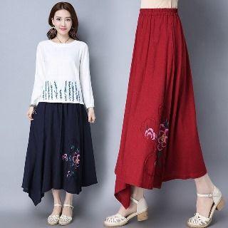 Hanky-hem Embroidery Dress