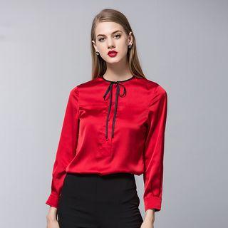 Bow Detail Long-sleeve Blouse