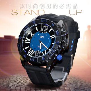 Oversized Embellished Roman Numeral Strap Watch