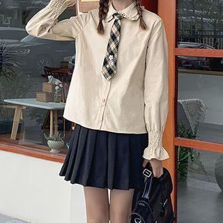 Corduroy Ruffle Shirt