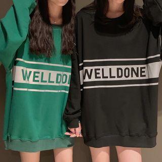 Reflective Letter Sweatshirt