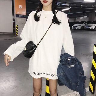 Letter Printed Long Sleeve Tee