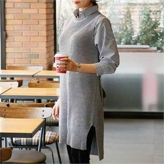 Sleeveless Tie-back Long Knit Top