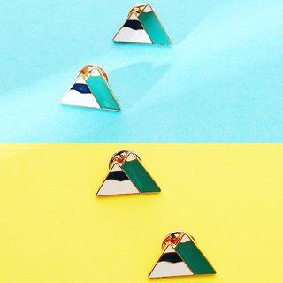 Alloy Mountain Brooch 1# - As Shown In Figure - One Size