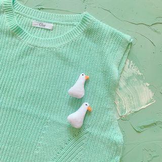 Fabric Duck Brooch