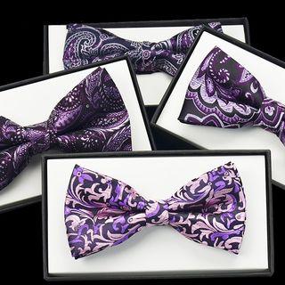 Printed Bow Tie / Set: Bow Tie + Boutonni Re