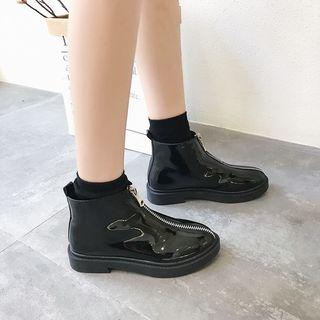 Zip Patent Ankle Boots