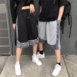Print Trim Wide Leg Shorts