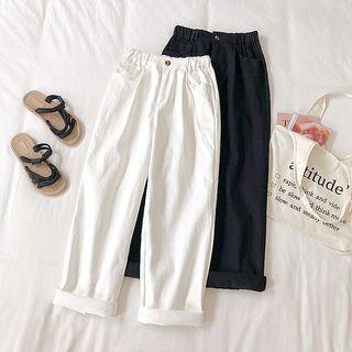 Elastic High-waist Harem Pants