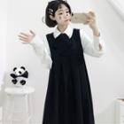 Long-sleeve Blouse/ Vest Sleeveless Dress