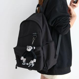 Nylon Lettering Backpack / Charm / Set