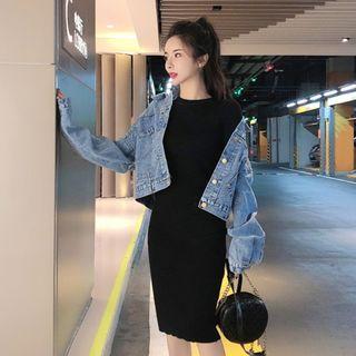 Demin Jacket / Short-sleeve Dress