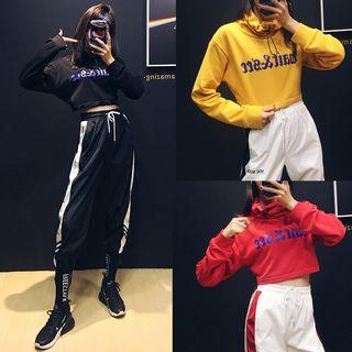 Drawstring Cowl-neck Crop Top
