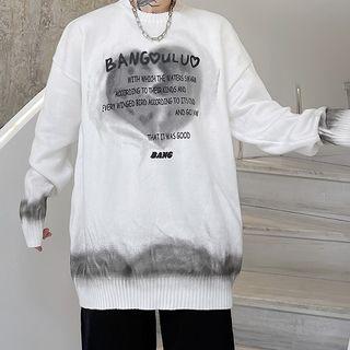Tie-dye Lettering Sweater