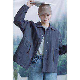 Button Jacket Dark Blue - One Size