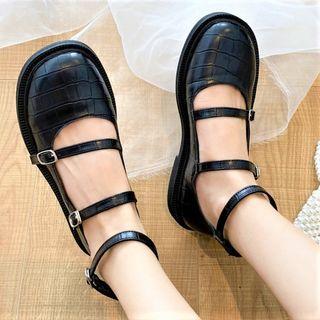 Strappy Block Heel Mary Jane Shoes