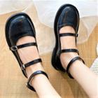 Strappy Block Heel Mary Jane Shoes