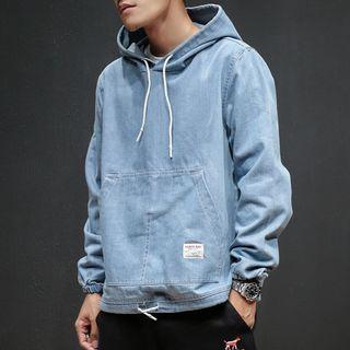Long-sleeve Denim Hoodie