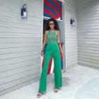 High-waist Washed Wide Leg Pants