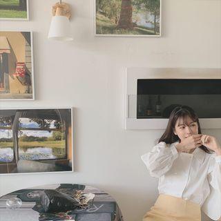 Double-button Cotton Blouse