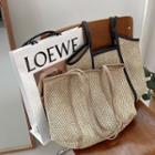 Woven Shopper Bag With Pouch