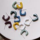 Square Resin Open Hoop Earring
