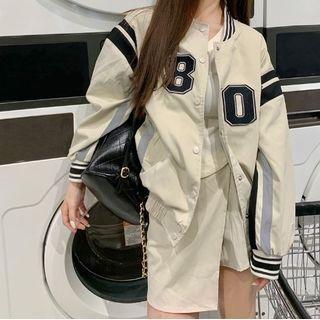 Numbering Baseball Jacket / Mini A-line Skort