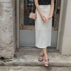 Waffle H-line Midi Skirt