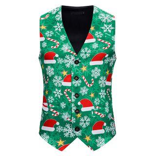 Christmas Print Vest