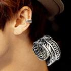 925 Sterling Silver Feather Cuff Earring 1pc - As Shown In Figure - One Size