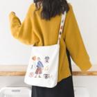 Printed Canvas Tote Bag Yellow - One Size