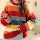 Striped Sweater / Cardigan / Knit Vest
