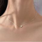 Cube Pendant Alloy Choker
