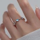 Gemstone Ring 1 Pc - Silver & Blue - One Size