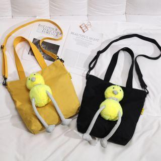 Chicken-detailed Canvas Tote Bag