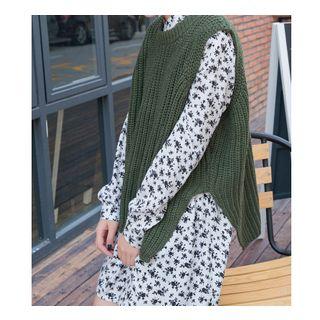 Slit Knit Vest