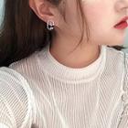 Face Stud Earring Stud Earring - 1 Pair - Face - Silver - One Size