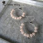 Cute Stars Circle Earrings (pink)