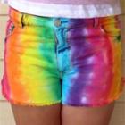 Tie Dye Denim Hot Pants