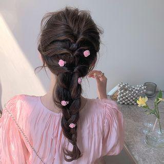 Set Of 5: Flower / Heart / Peach Hair Clamp