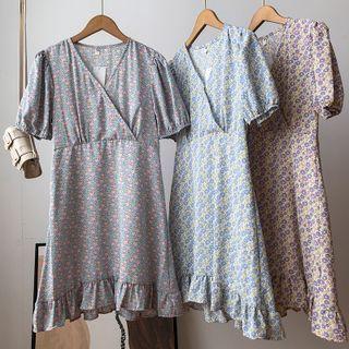 Short Sleeve Round Neck Floral Print Dress