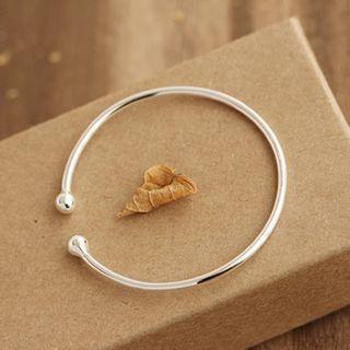 Alloy Open Bangle Bangle - Silver - One Size