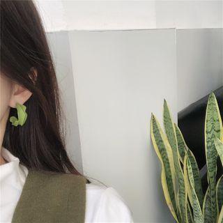 Geometry Drop Earring 1 Pair - 925 Silver - Earrings - Green - One Size