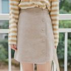 High-waist A-line Wrap Skirt