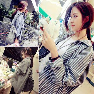Loose-fit Pinstriped Boyfriend Shirt