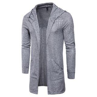 Hooded Open-front Jacket