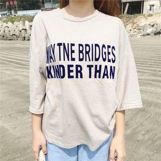Letter Loose-fit Short-sleeve Top