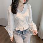 Lace Cropped Shirt
