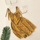 Strappy Floral Print A-line Sun Dress